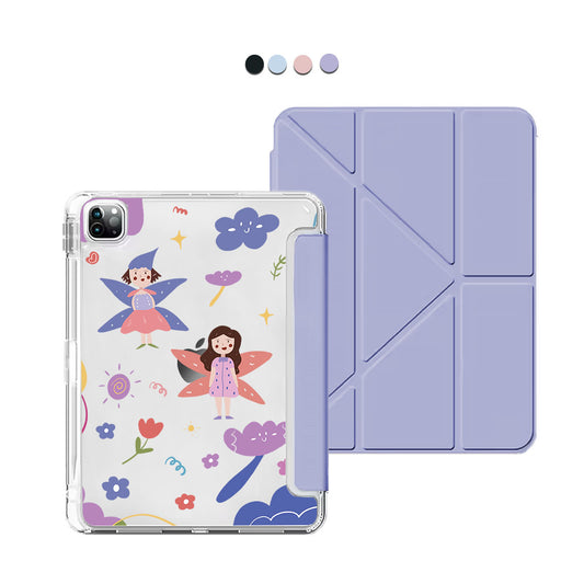 iPad / Android Tab Y-Fold Flip Cover - Fairy Pattern