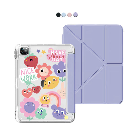iPad / Android Tab Y-Fold Flip Cover - Garden Party