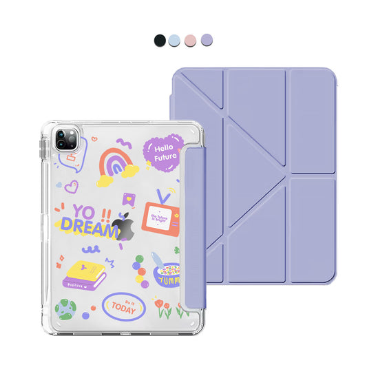 iPad / Android Tab Y-Fold Flip Cover - Hello Future