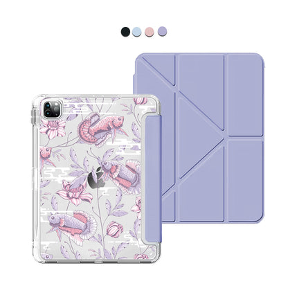 iPad / Android Tab Y-Fold Flip Cover - Fish and Floral 1.0