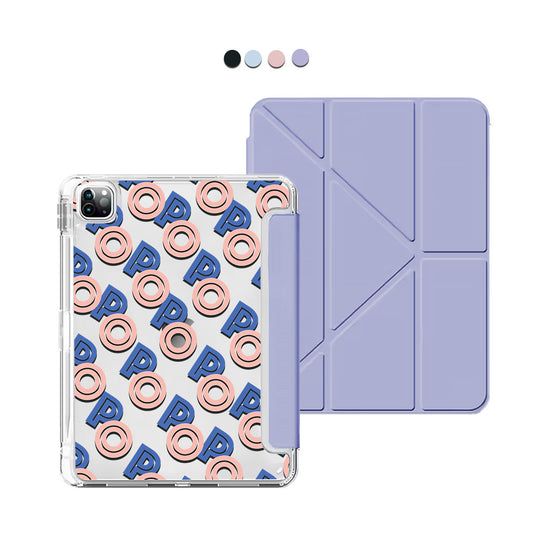 iPad / Android Tab Y-Fold Flip Cover - Initial Monogram 1.0
