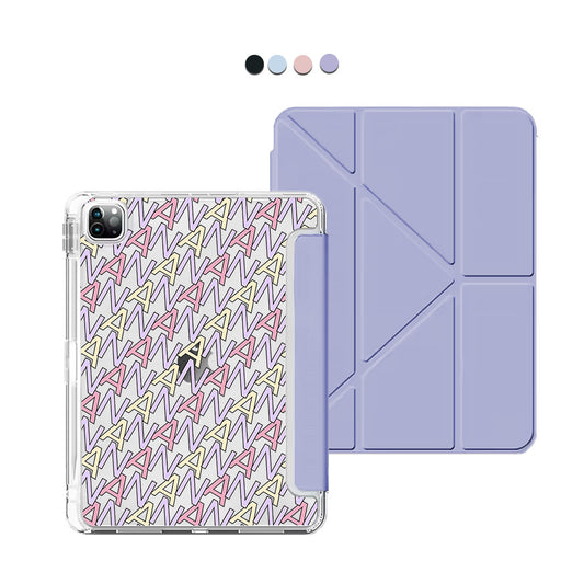 iPad / Android Tab Y-Fold Flip Cover - CUSTOM MONOGRAM 3.0 Initial 5.0