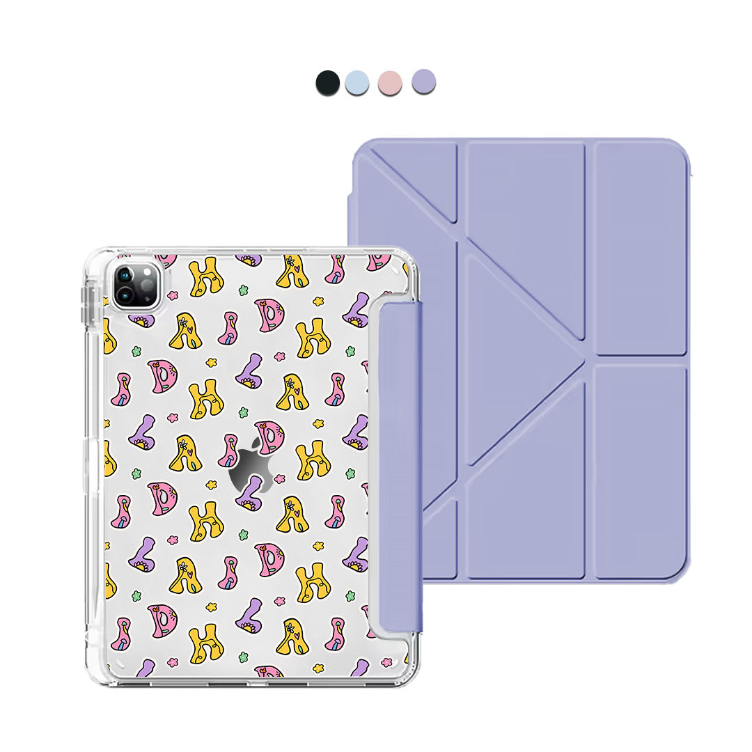 iPad / Android Tab Y-Fold Flip Cover - Playful monogram 7.0