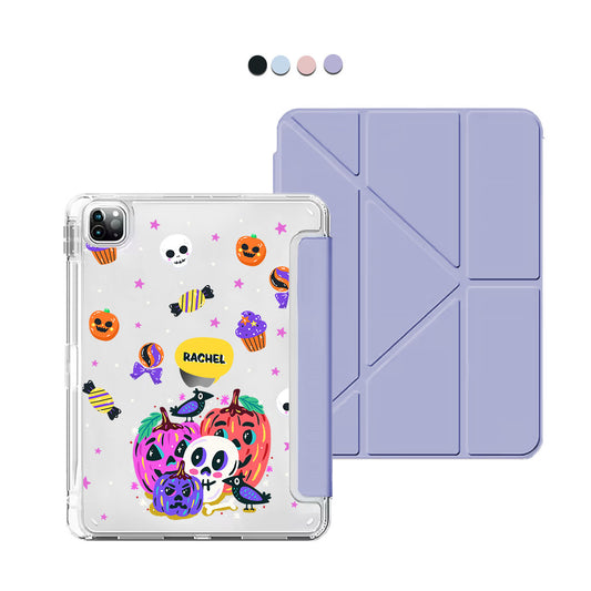 iPad / Android Tab Y-Fold Flip Cover - Pumpkin Monster