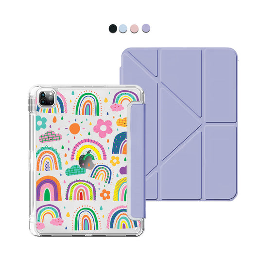 iPad / Android Tab Y-Fold Flip Cover - Rainbow