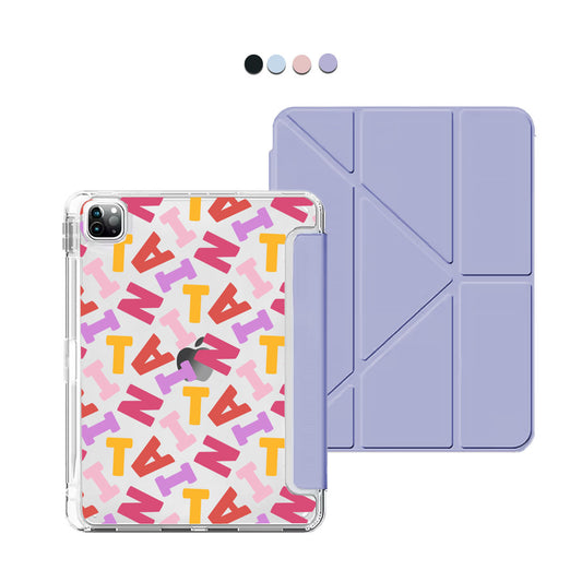 iPad / Android Tab Y-Fold Flip Cover - CUSTOM MONOGRAM 3.0 Scattered 1.0