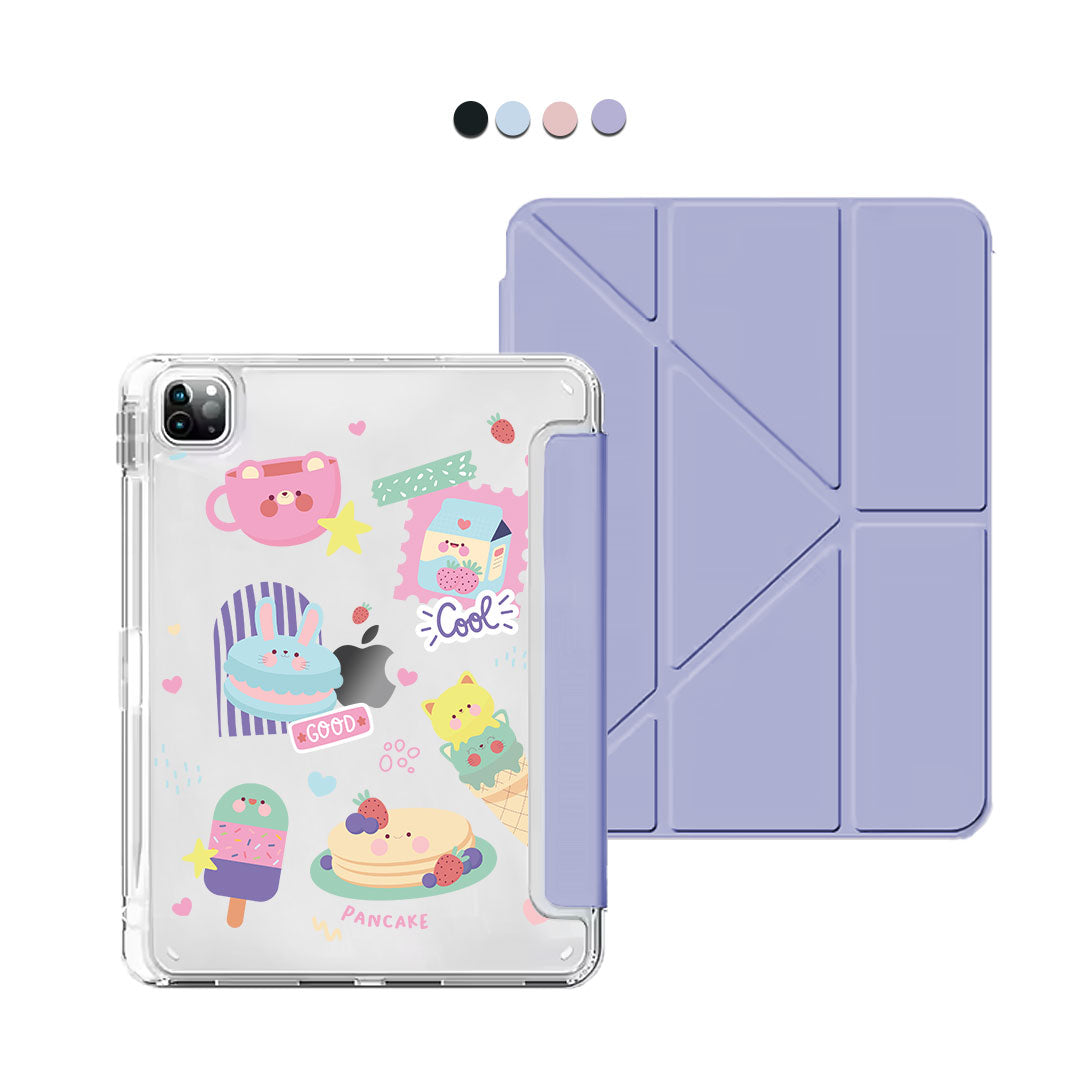 iPad / Android Tab Y-Fold Flip Cover - Sweet Cafe
