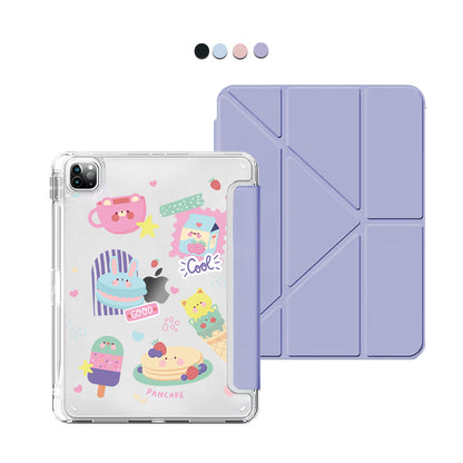iPad / Android Tab Y-Fold Flip Cover - Sweet Cafe