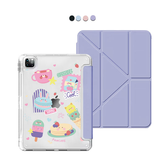 iPad / Android Tab Y-Fold Flip Cover - Sweet Cafe
