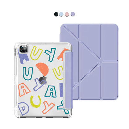 iPad / Android Tab Y-Fold Flip Cover - Weird Monogram