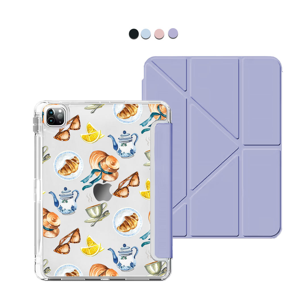 iPad / Android Tab Y-Fold Flip Cover - Afternoon tea