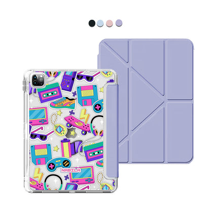 iPad / Android Tab Y-Fold Flip Cover - Retro baby