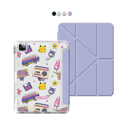 iPad / Android Tab Y-Fold Flip Cover - Retro spiral