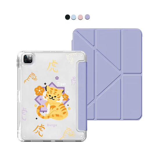 iPad / Android Tab Y-Fold Flip Cover - Tiger (Chinese Zodiac / Shio)