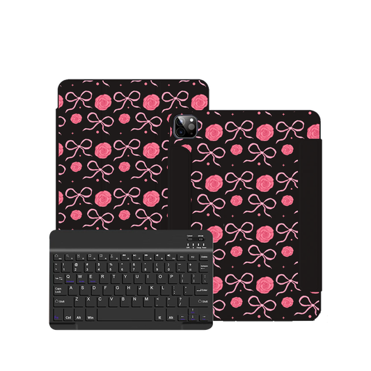 iPad Wireless Keyboard Flipcover - Coquette Rose