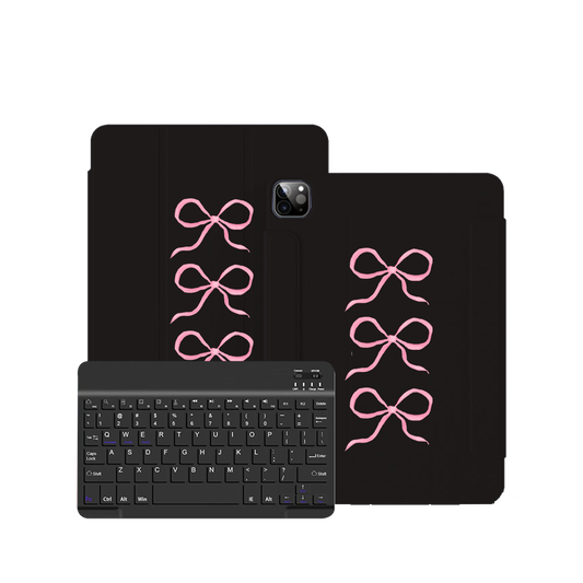 iPad Wireless Keyboard Flipcover - Coquette Triple Bow