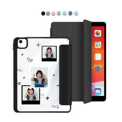 iPad Acrylic Flipcover - Face Grid Black Polaroid
