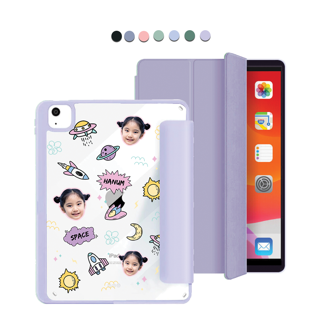 iPad Acrylic Flipcover - Face Grid Space