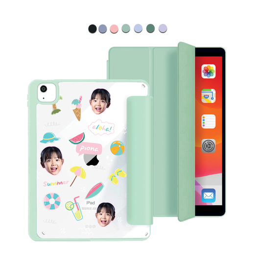 iPad Acrylic Flipcover - Face Grid Summer
