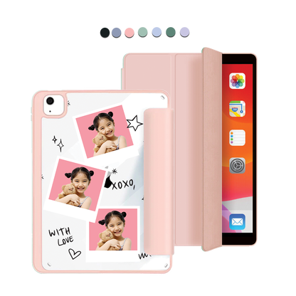 iPad Acrylic Flipcover - Face Grid White Polaroid