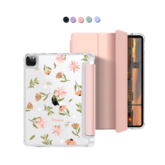 iPad Macaron Flip Cover - Cosmos Flower