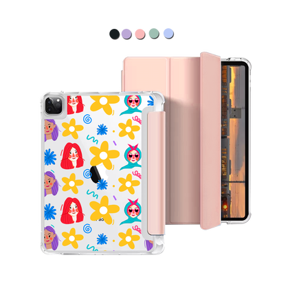 iPad Macaron Flip Cover - Daisy Faces
