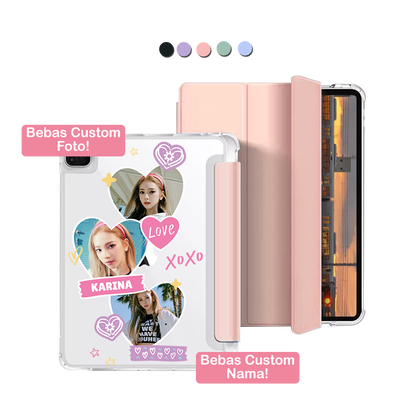 iPad Macaron Flip Cover - Face Grid Love