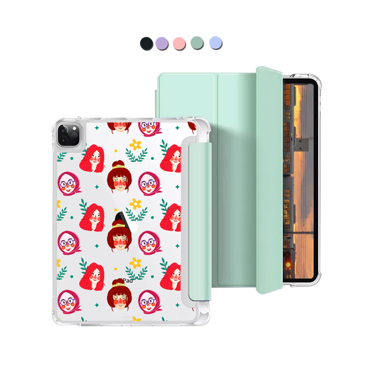 iPad Macaron Flip Cover - Lovely Faces