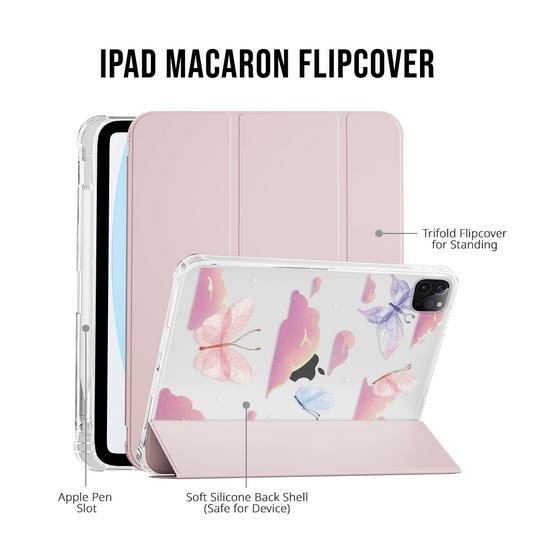 iPad Macaron Flip Cover - Social White