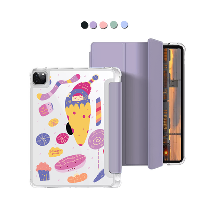 iPad Macaron Flip Cover - Dessert Doodle