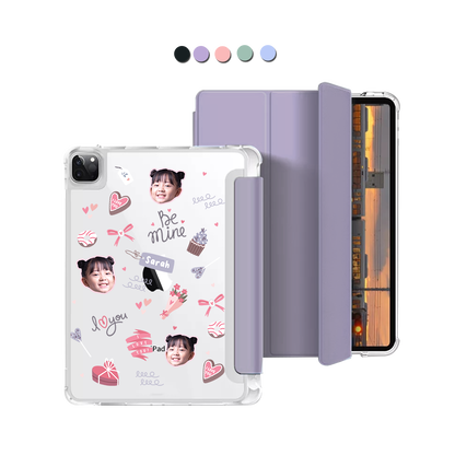 iPad Macaron Flip Cover - Face Grid Lovely