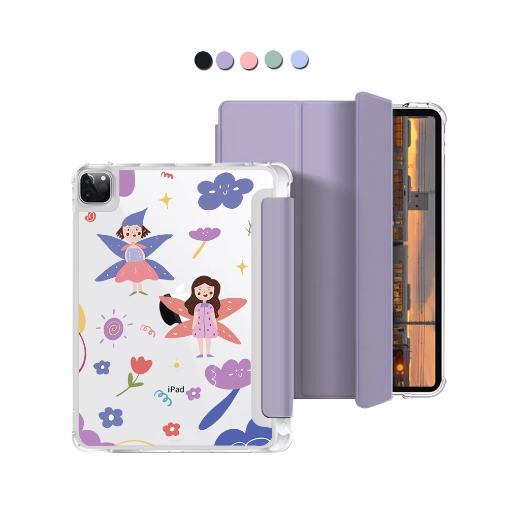 iPad Macaron Flip Cover - Fairy Pattern
