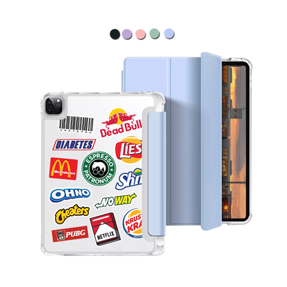 iPad Macaron Flip Cover - Food Parody