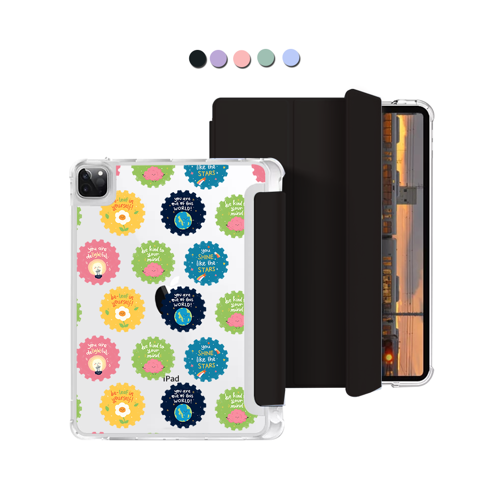 iPad Macaron Flip Cover - Self Reminder Stamps