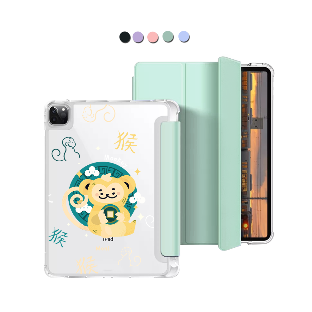 iPad Macaron Flip Cover - Monkey (Chinese Zodiac / Shio)