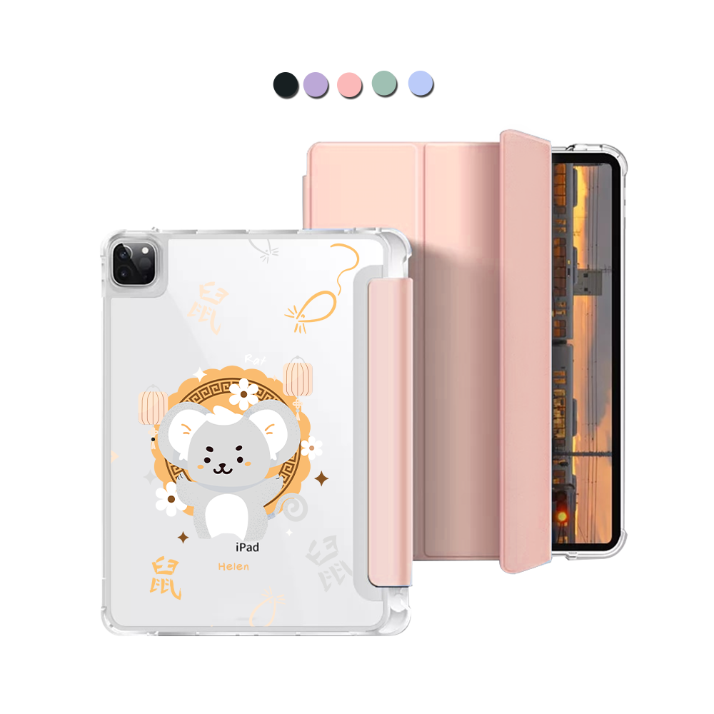 iPad Macaron Flip Cover - Rat (Chinese Zodiac / Shio)