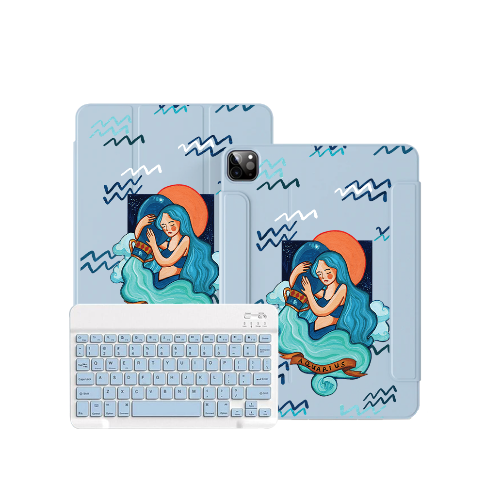 iPad / Android Tab Wireless Keyboard Flipcover - Aquarius