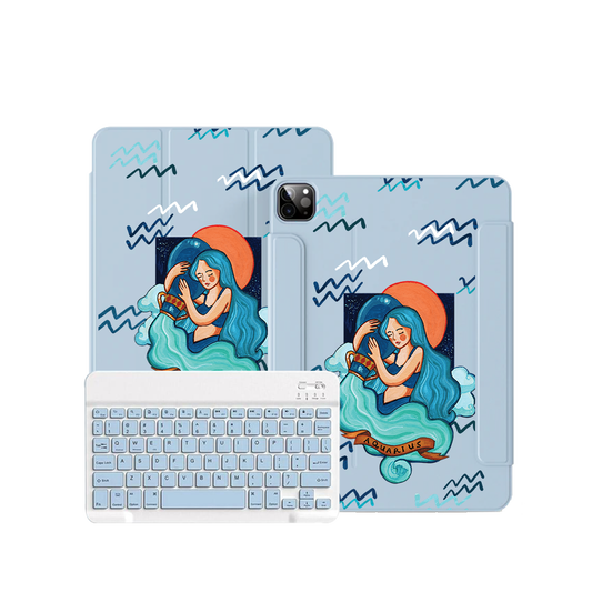 iPad Wireless Keyboard Flipcover - Aquarius