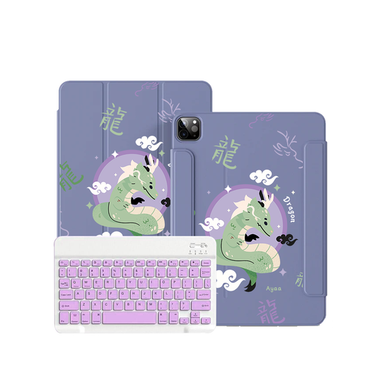 iPad Wireless Keyboard Flipcover - Dragon (Chinese Zodiac / Shio)