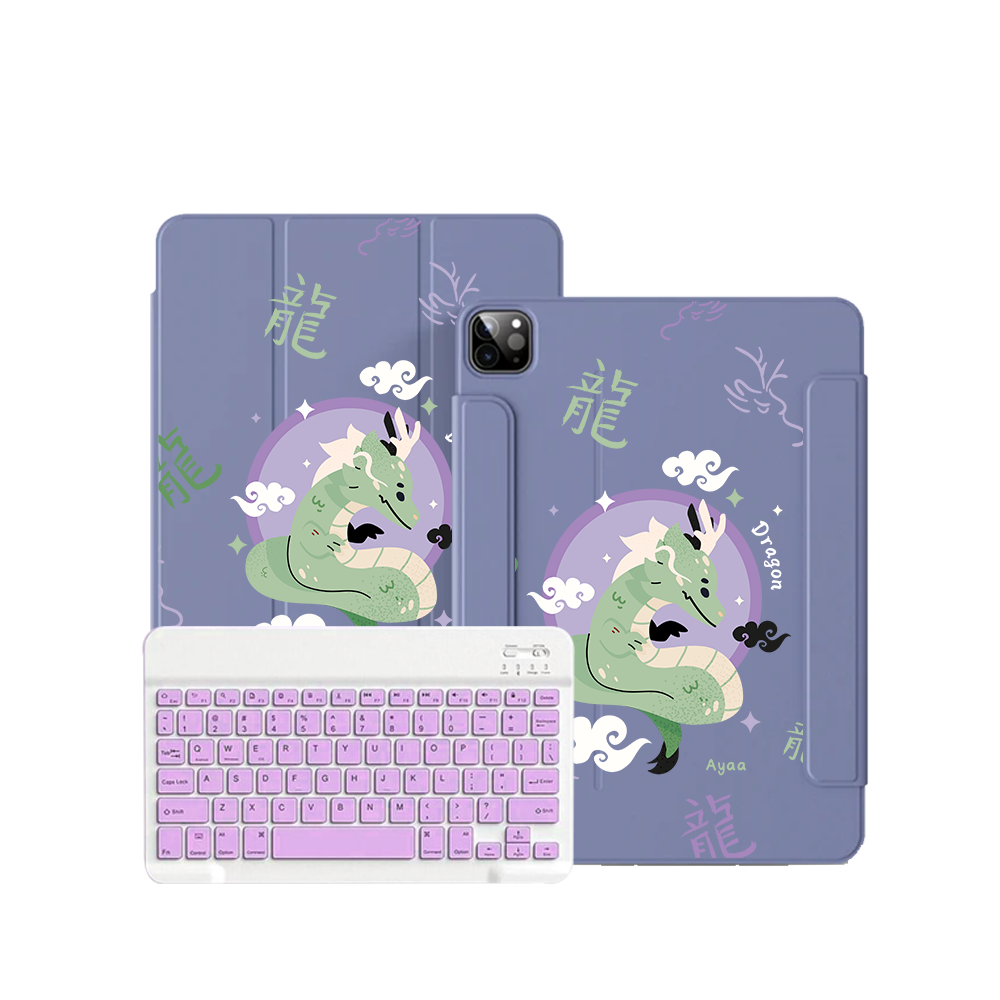 iPad / Android Tab Wireless Keyboard Flipcover - Dragon (Chinese Zodiac / Shio)