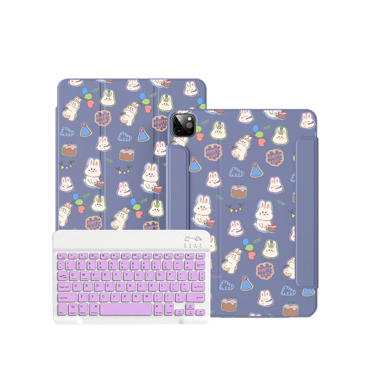 iPad / Android Tab Wireless Keyboard Flipcover - Fun Party