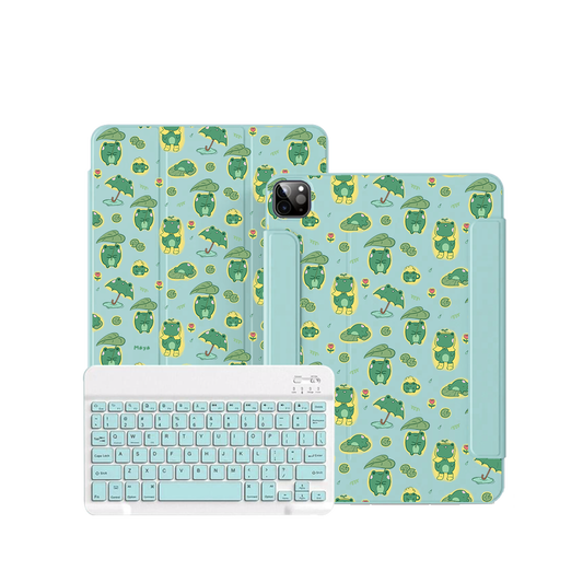 iPad / Android Tab Wireless Keyboard Flipcover - Happy Rain