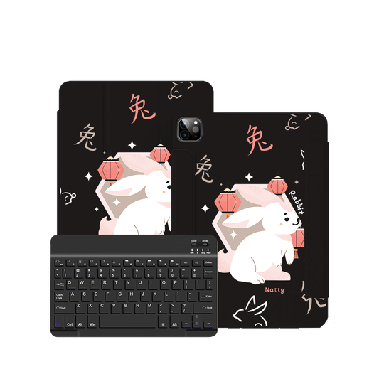iPad Wireless Keyboard Flipcover - Rabbit (Chinese Zodiac / Shio)