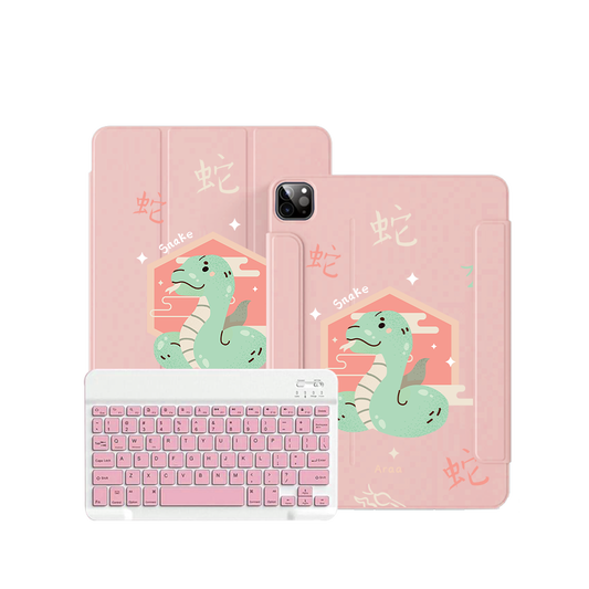 iPad Wireless Keyboard Flipcover - Snake (Chinese Zodiac / Shio)