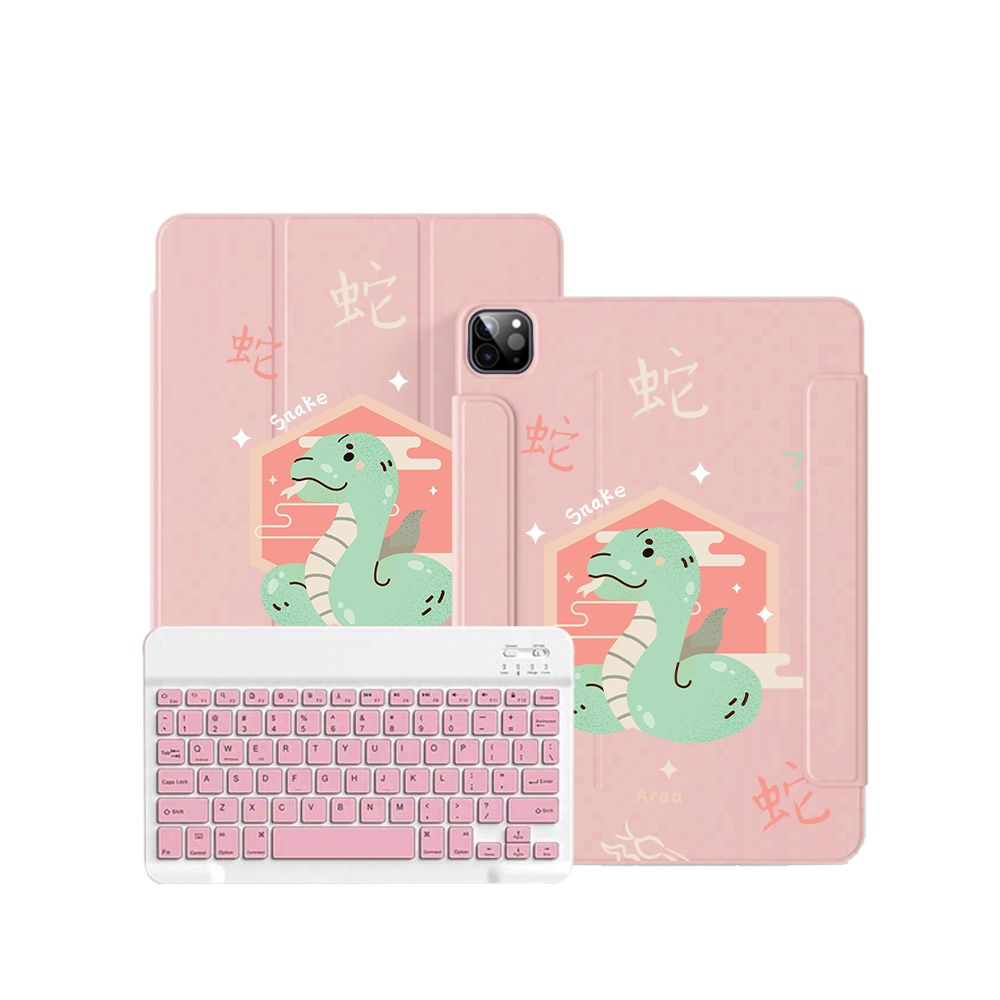 iPad / Android Tab Wireless Keyboard Flipcover - Snake (Chinese Zodiac / Shio)