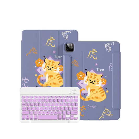 iPad Wireless Keyboard Flipcover - Tiger (Chinese Zodiac / Shio)