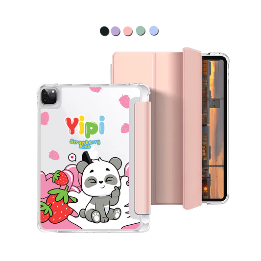 iPad Macaron Flip Cover - Yipi Strawberry Kiss