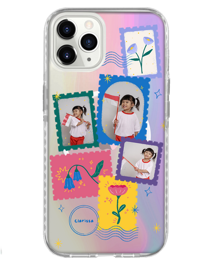 iPhone Rearguard Holo - Face Grid Floral Stamps