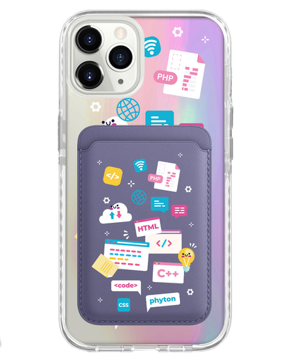 iPhone Magnetic Wallet Holo Case - Developer