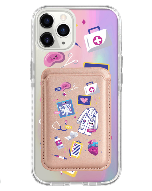 iPhone Magnetic Wallet Holo Case - Doctor